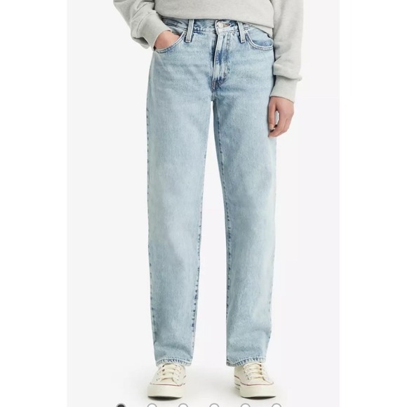 Levi's Denim - Levi's Premium 501 boyfriend  Fit Light Wash Distressed Denim‎ Jeans Women's